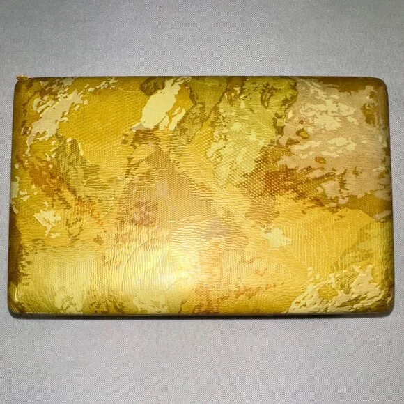 Mele Clamshell Hard Case Floral Vintage 1970's Travel Jewelry Box 7" x 4.75" - Picture 2 of 10